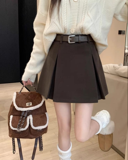 ツイードプリーツスカート