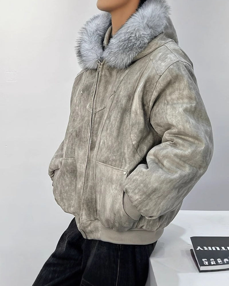 Unisex Edge Line Design Boa Jacket ボアジャケット ユニセックス