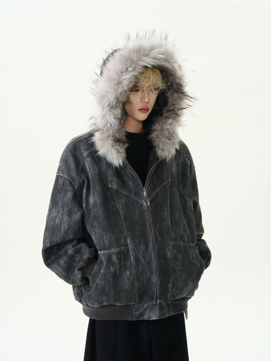 Unisex Edge Line Design Boa Jacket ボアジャケット ユニセックス