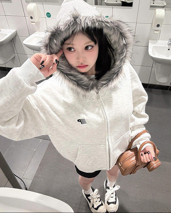 Y2K ジッパーカーディガン