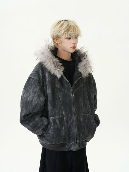 Unisex Edge Line Design Boa Jacket ボアジャケット ユニセックス