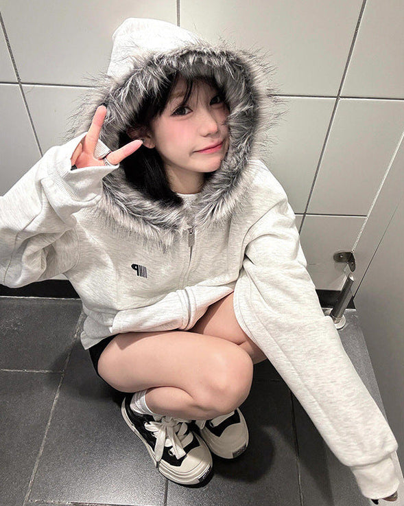 Y2K ジッパーカーディガン