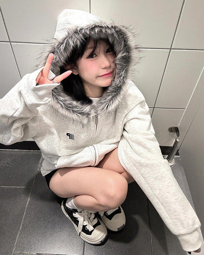 Y2K ジッパーカーディガン