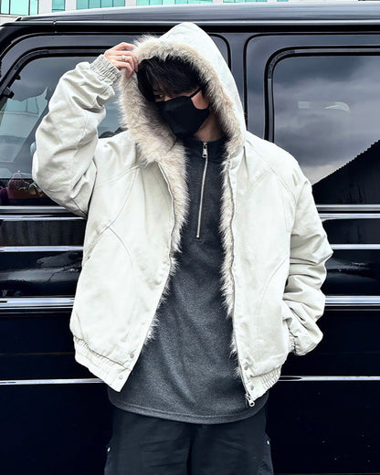 オーバーサイズ ファーライニング ブルゾン