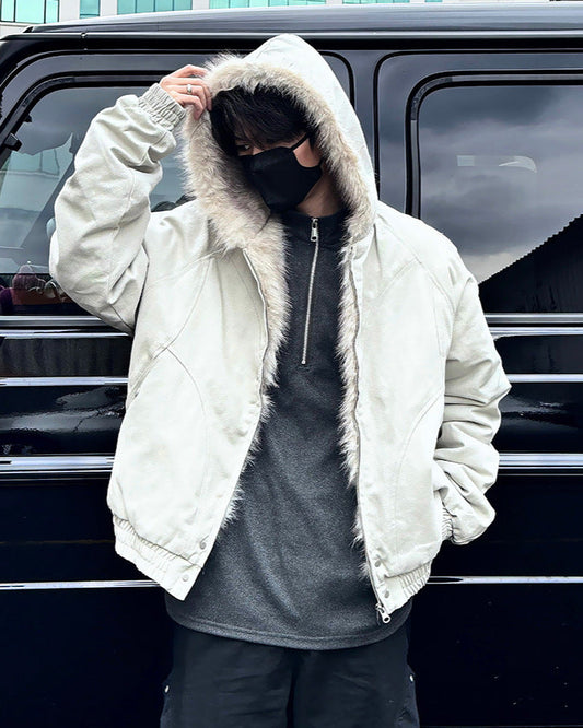 オーバーサイズ ファーライニング ブルゾン